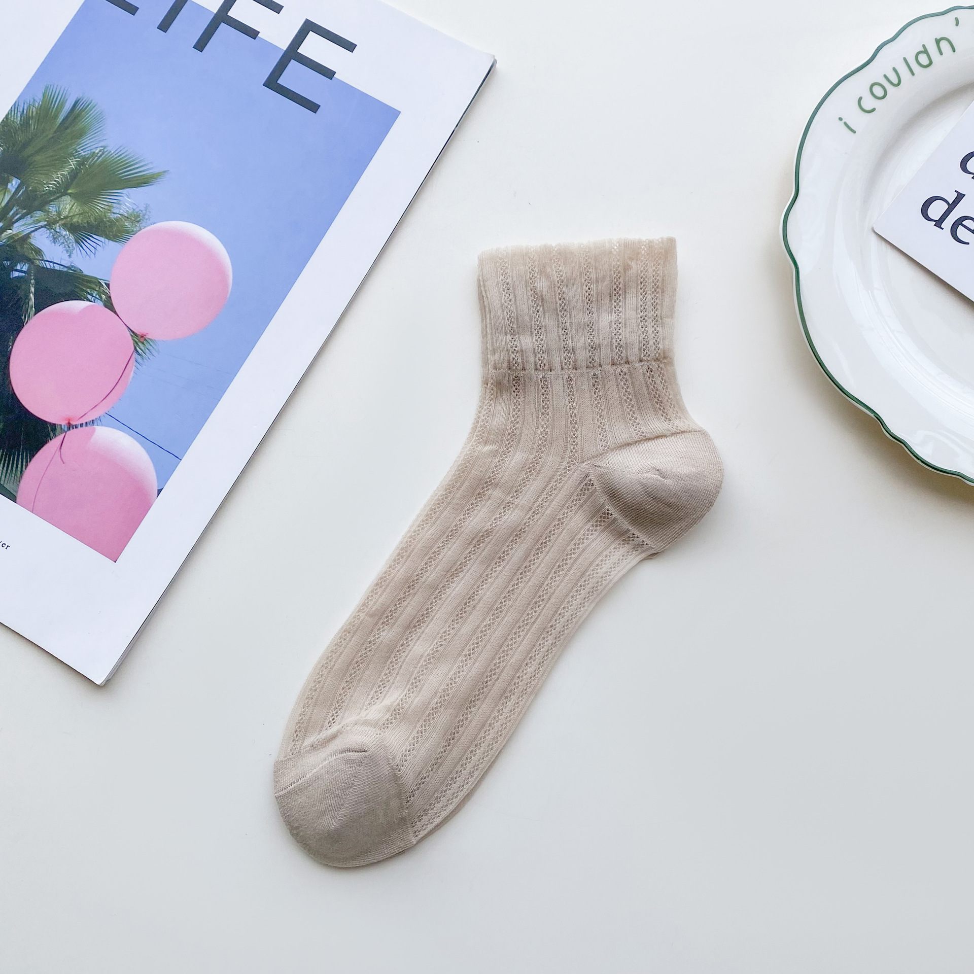 ถุงเท้าไม่โผล่ผ้าฝ้ายผู้หญิง