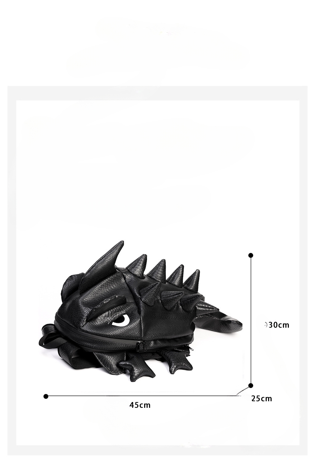 펑크 악어 머리 백팩