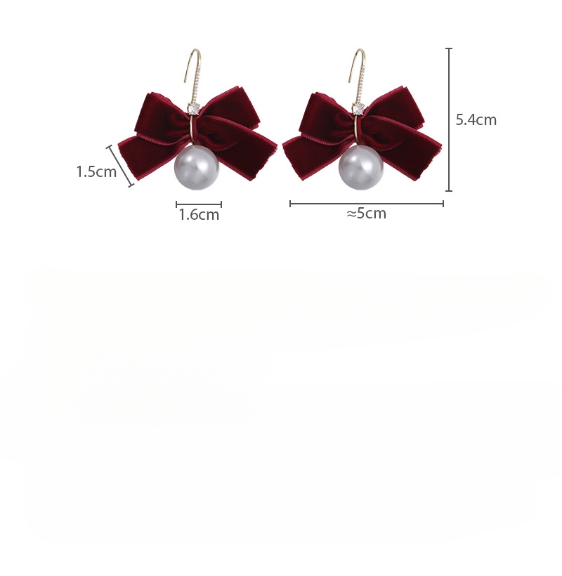 블랙 보우 펄 귀걸이