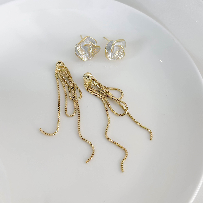 Orecchini con Nappe Camelia Francese