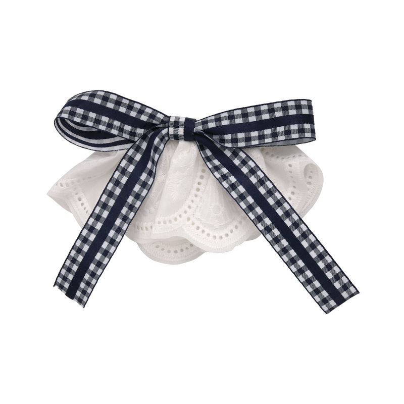 Agrafă de păr în carouri cu fundă