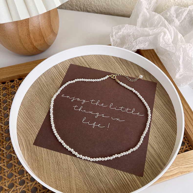 Collier Clavicule en Perle Imitation