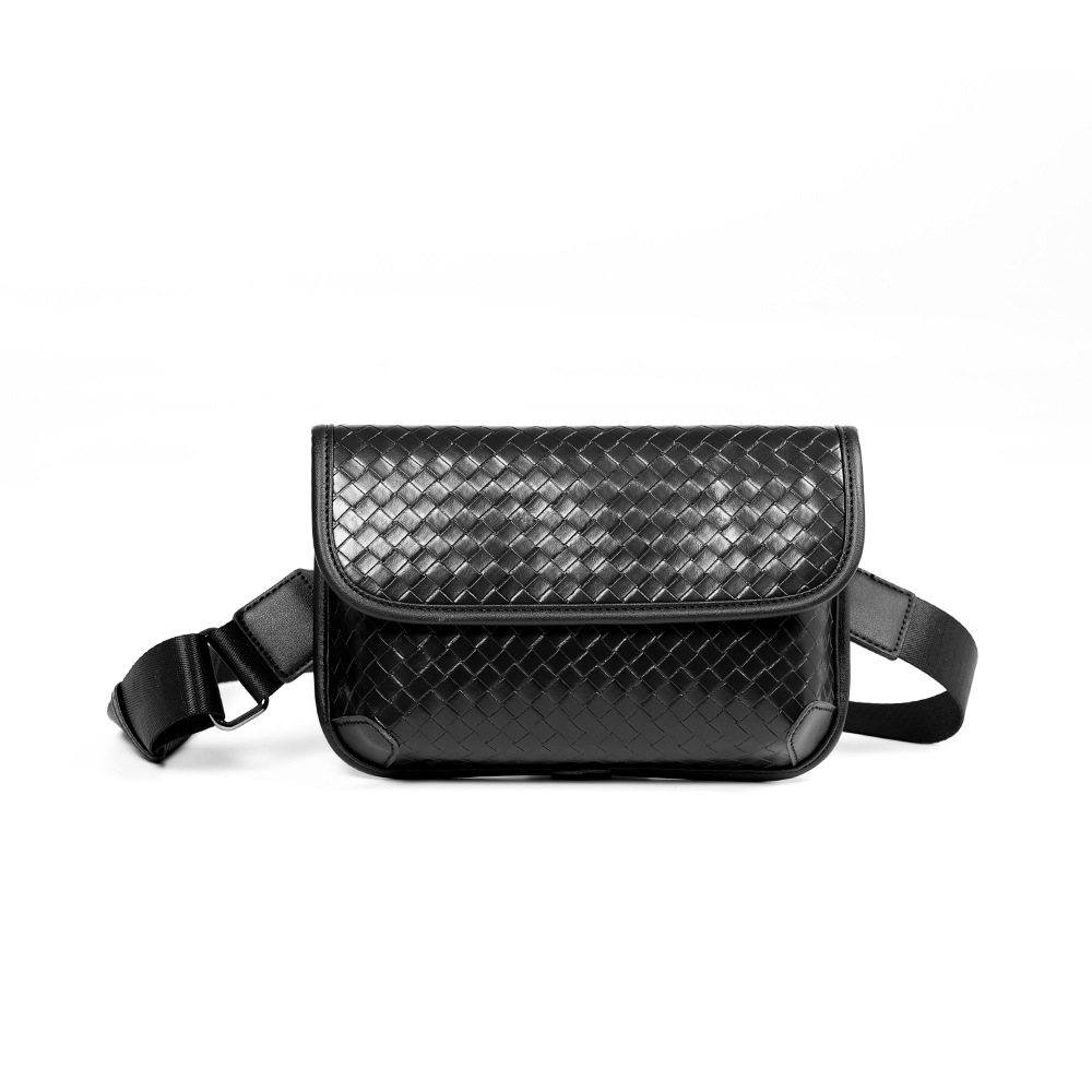 Hand-Woven Leather Crossbody Bag