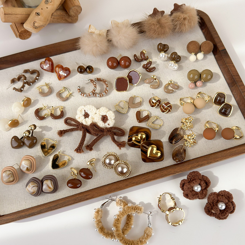 빈티지 미니멀리스트 기하학 드롭 귀걸이