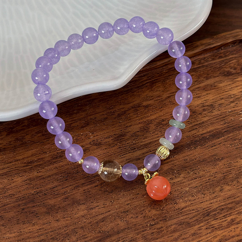 Bracciale con Pendente Pesca e Ametista