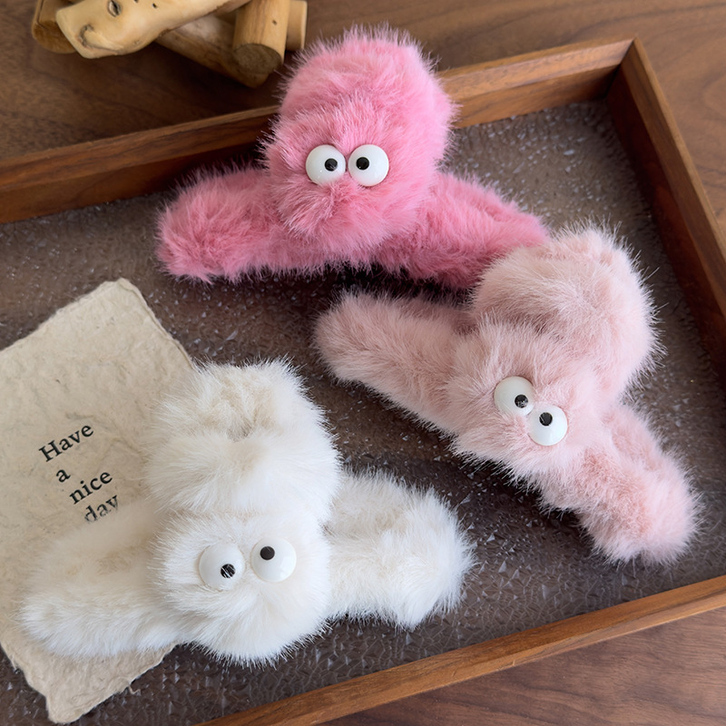 Άσχημο Γλυκό Πλισέ Κλιπ Μαλλιών με Μεγάλα Μάτια