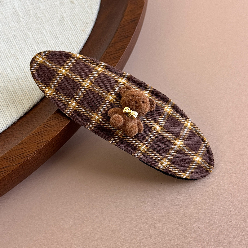 Pin para el Cabello de Osito de Peluche con Cuadros