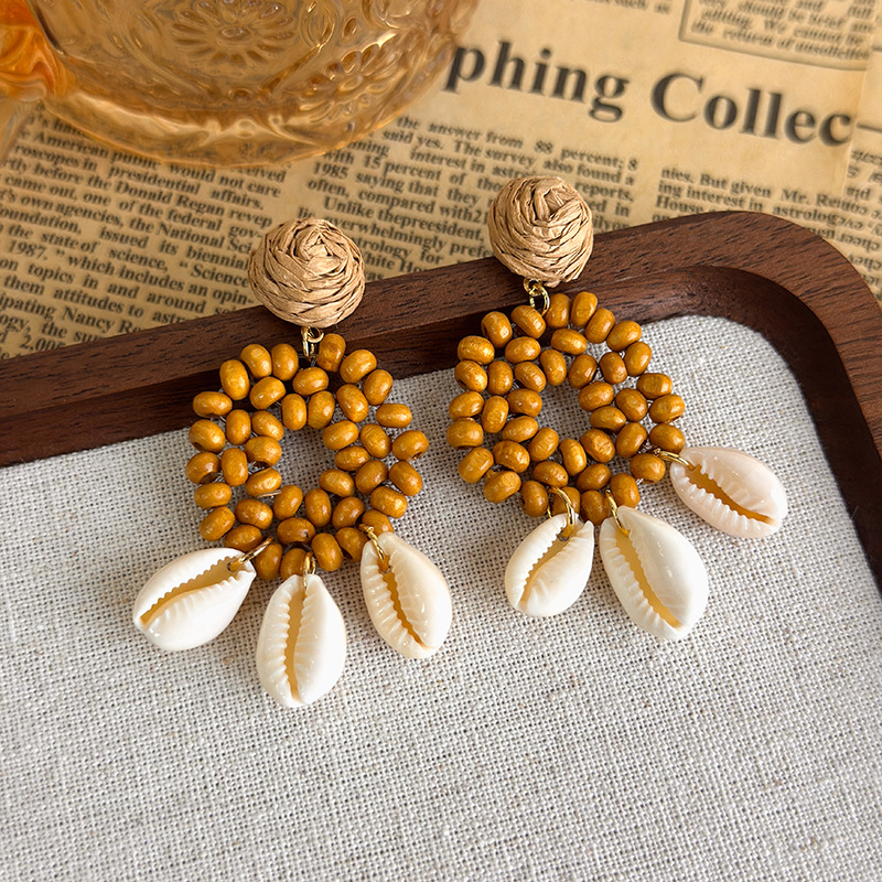 Bohemian Straw Earrings