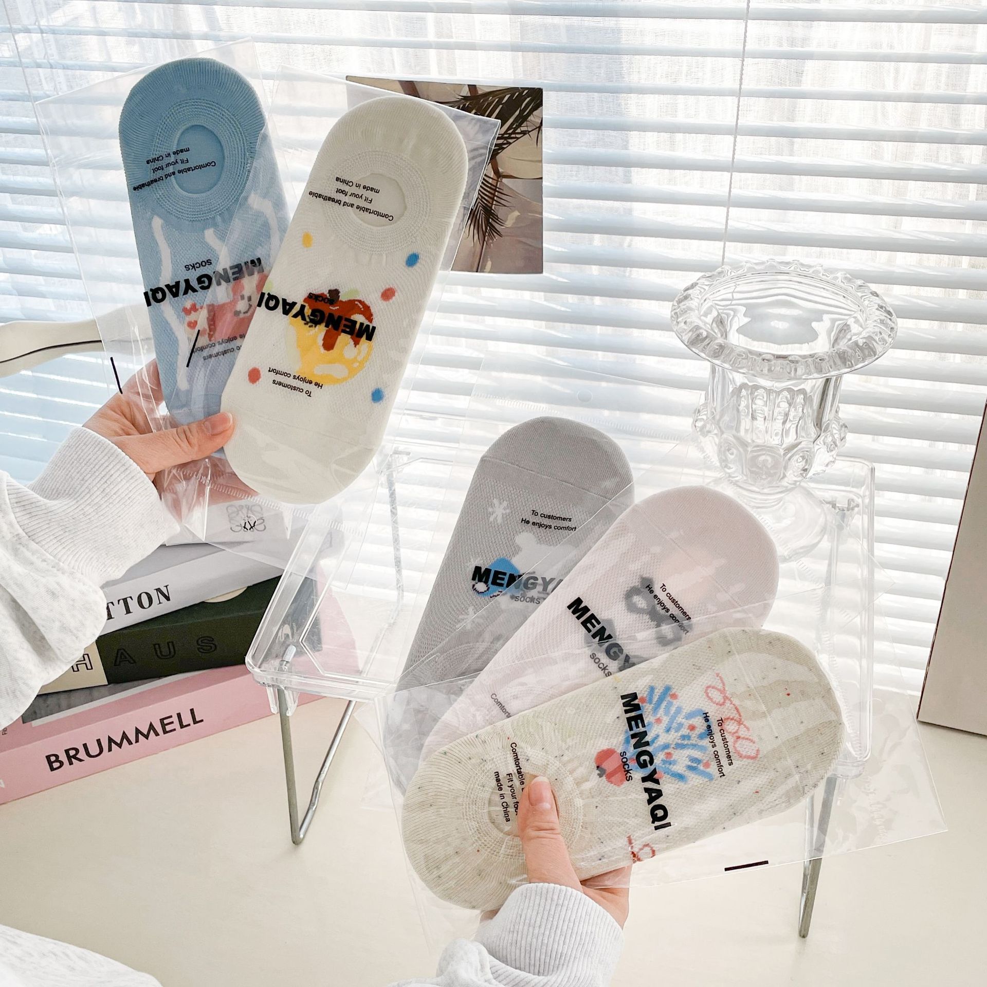 Meias Tornozelo Invisíveis Animadas para Mulher