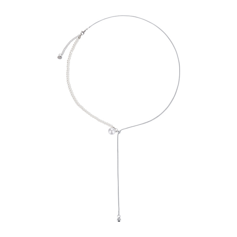 펄 스네이크 체인 목걸이