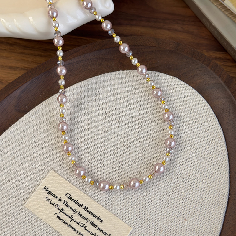 Pearl and Crystal Beaded Necklace