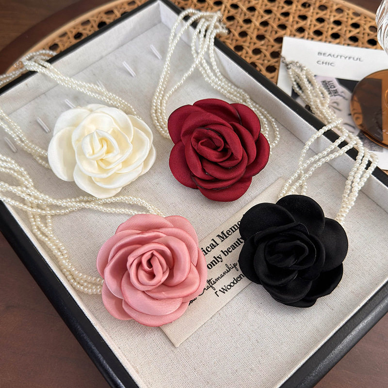 Multi-Layer Pearl Choker Necklace