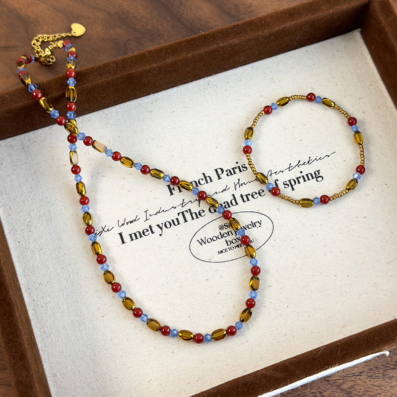 Bead Necklace and Bracelet Set