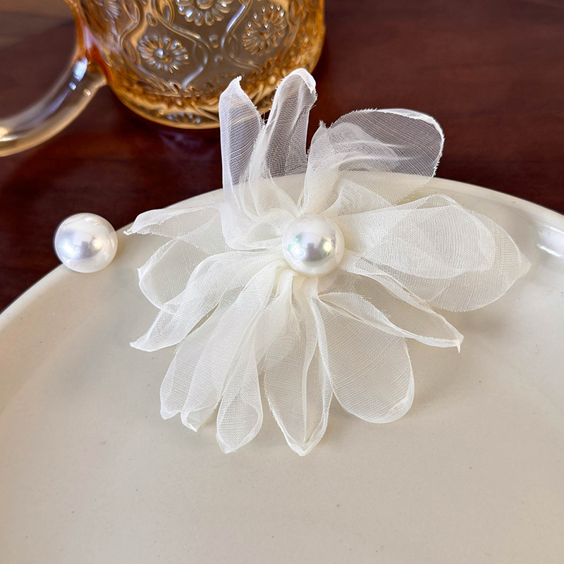 메쉬 플라워 이어링