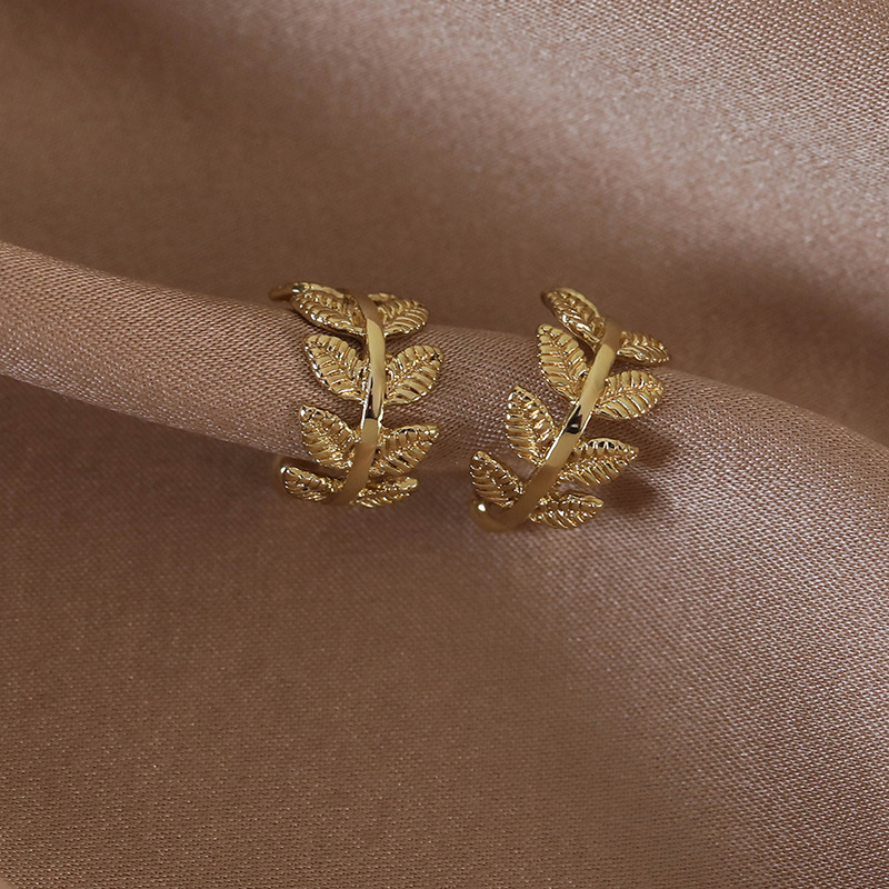 Leaf and Flower Ear Cuffs