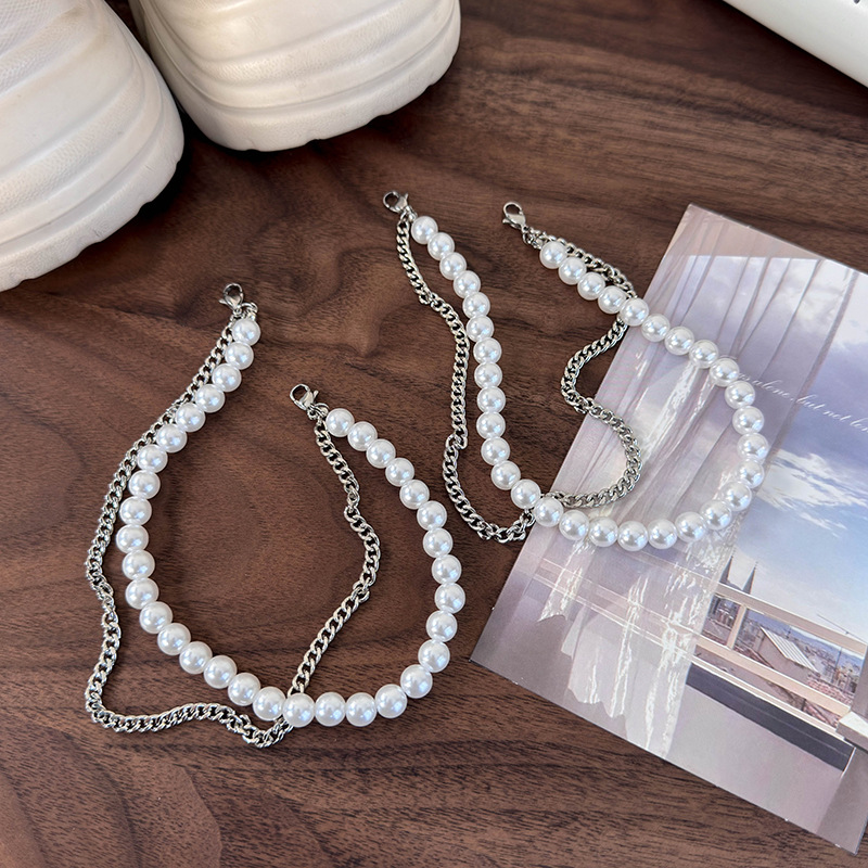 Αφαιρούμενα Κομπολόγια Τακουνιού με Φιόγκo και Μαργαριτάρι