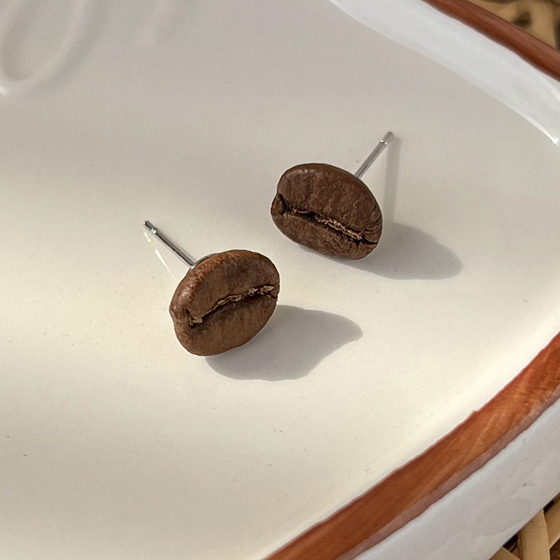 핸드메이드 커피빈 귀걸이