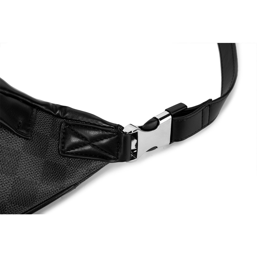 Men's Plaid Crossbody Waist Bag