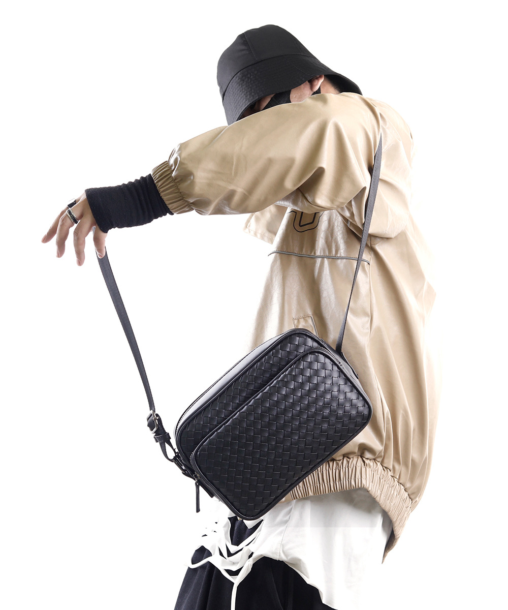 Túi đeo chéo da PU dệt nam