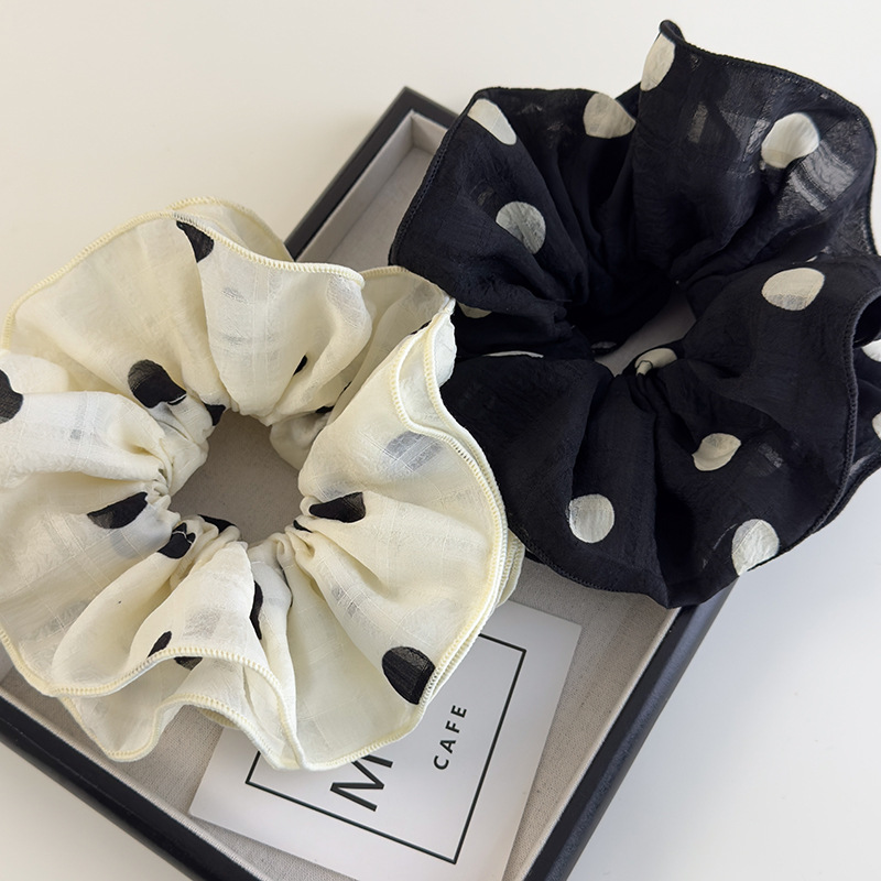 Chiffon Polka Dot Scrunchies