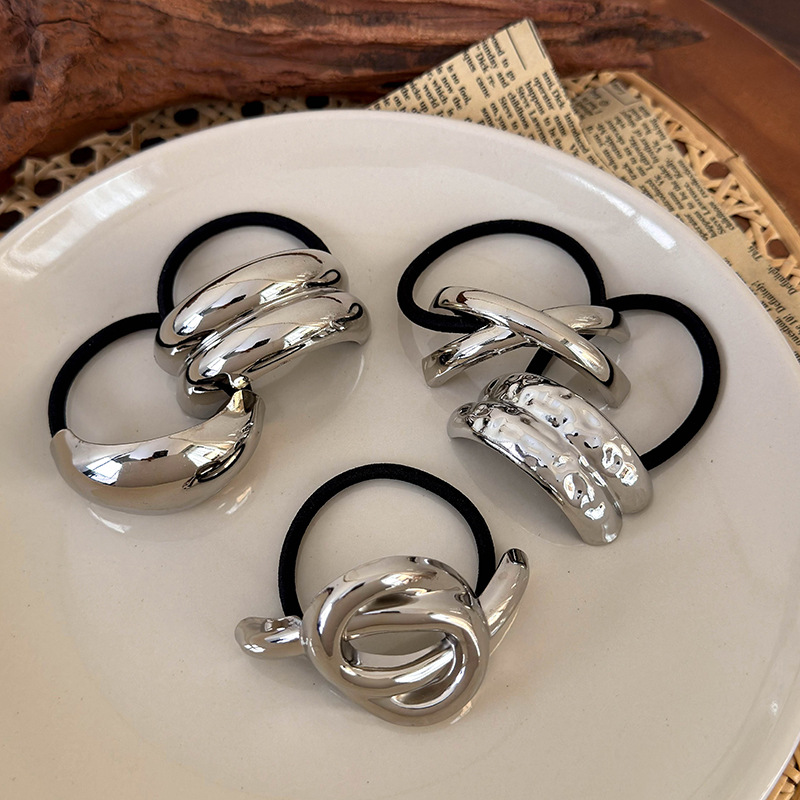 Minimalistische Geometrische Metall-Haargummis