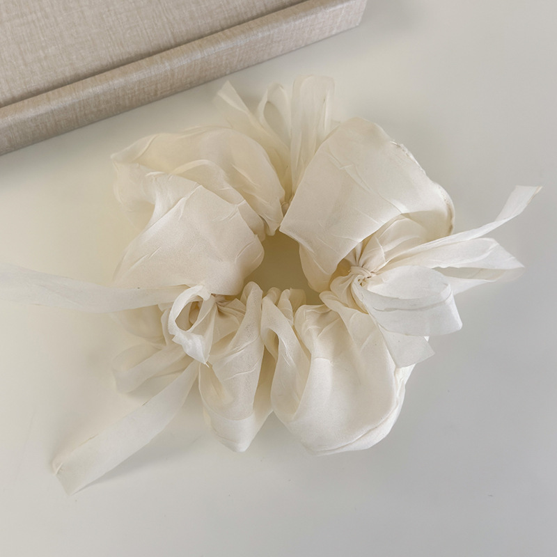 Scrunchies Flojos de Chiffon con Lazo