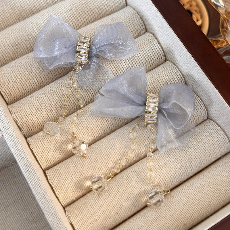 메쉬 플라워 이어링