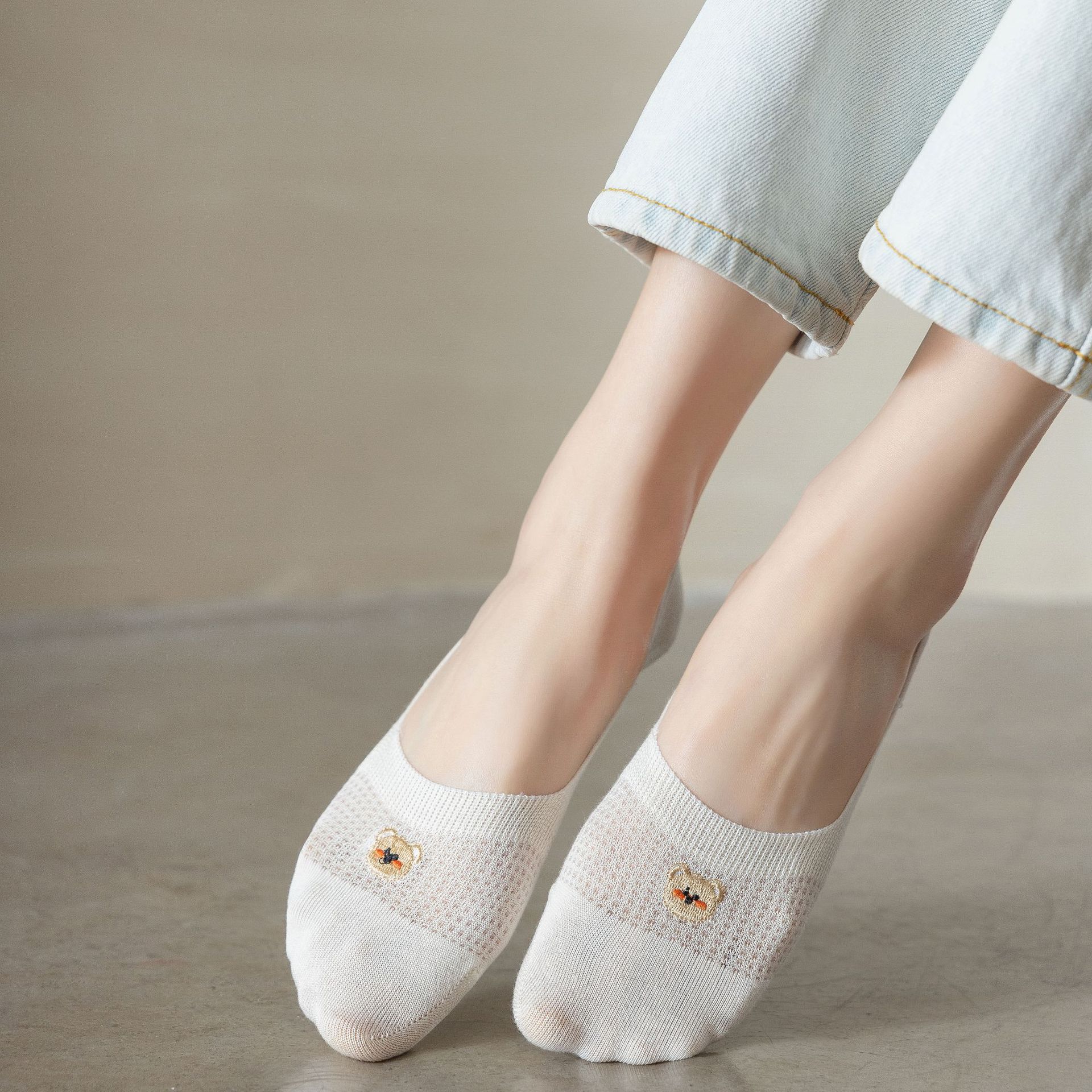 Bestickte Unsichtbare Socken