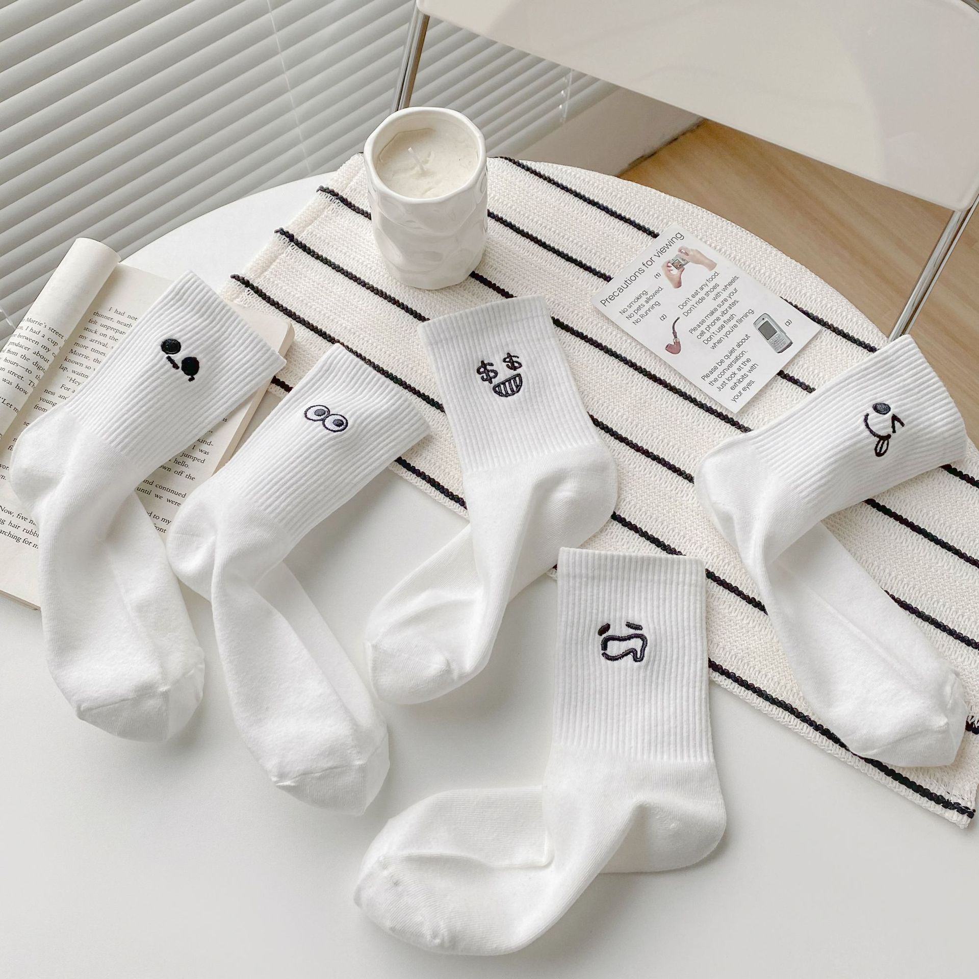 Meias Bordadas Divertidas