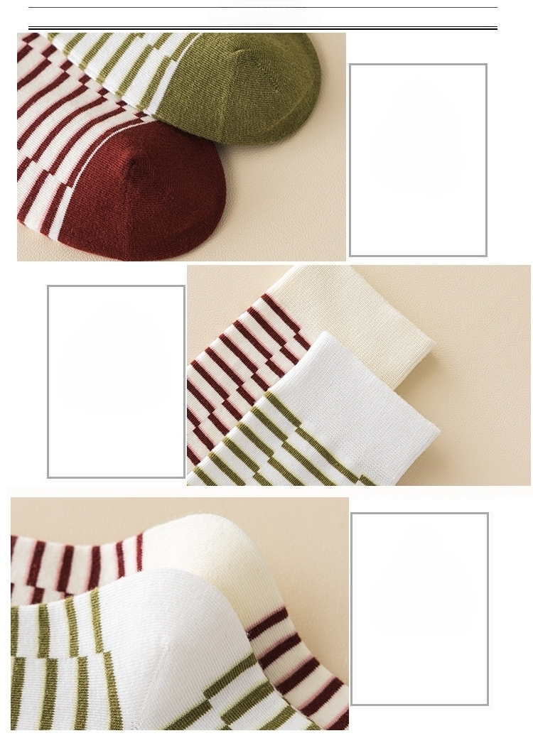 Meias Cano Médio Listradas para Mulher