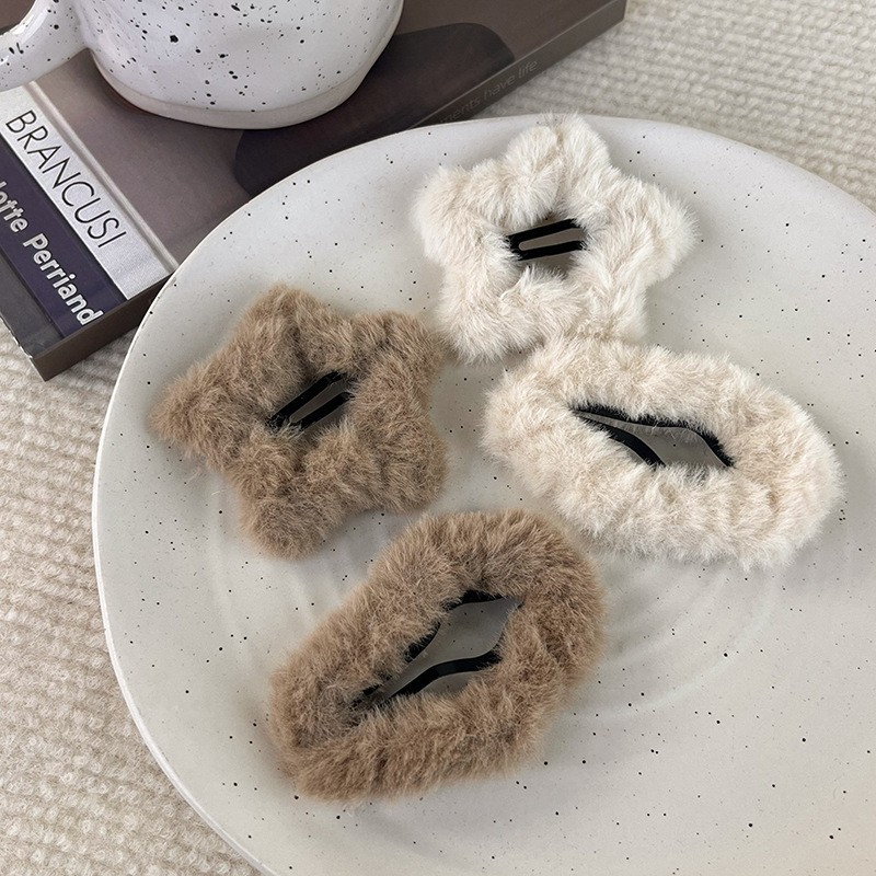 Klip Rambut Pondu Berbulu Bintang dan Awan