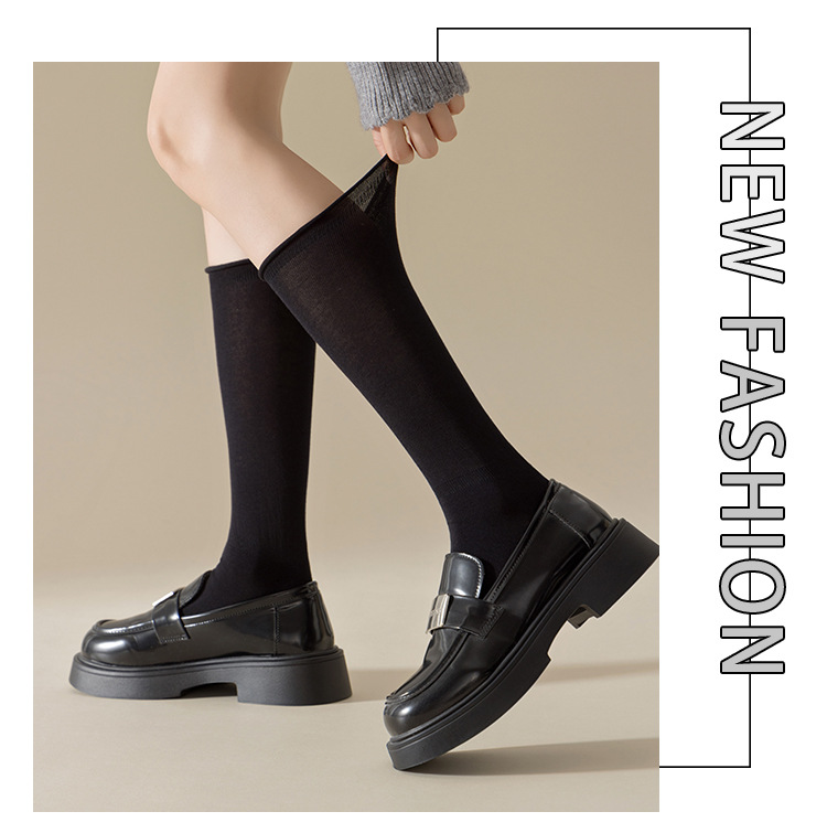 Meias Descaídas de Algodão Sem Costura