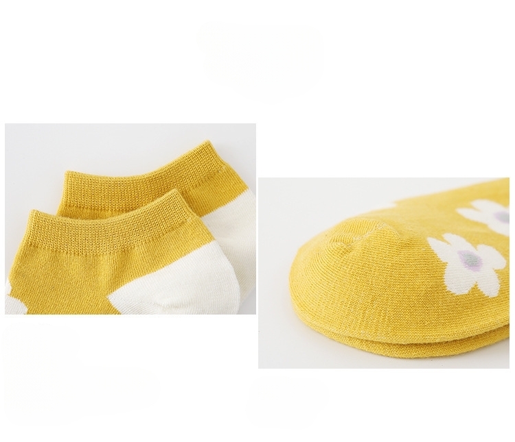 Floral No-Show Socks