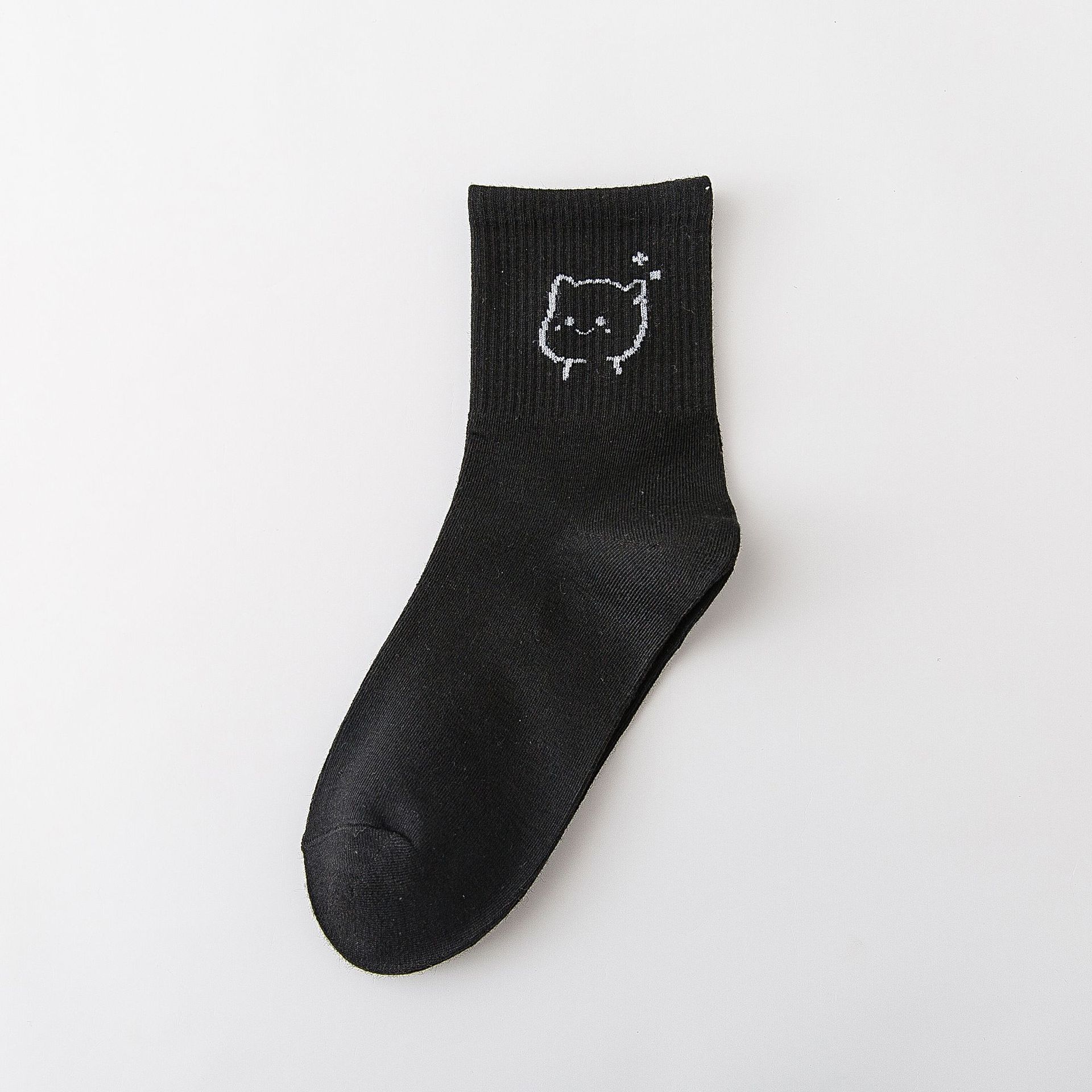 Meias Femininas Meia-Altura Algodão