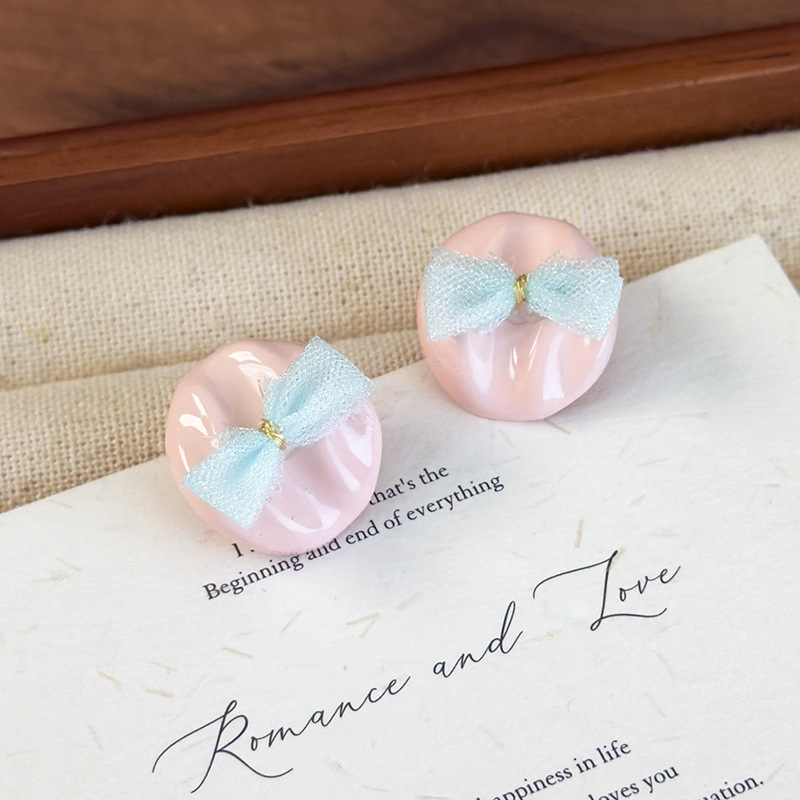 원형 에나멜 귀걸이