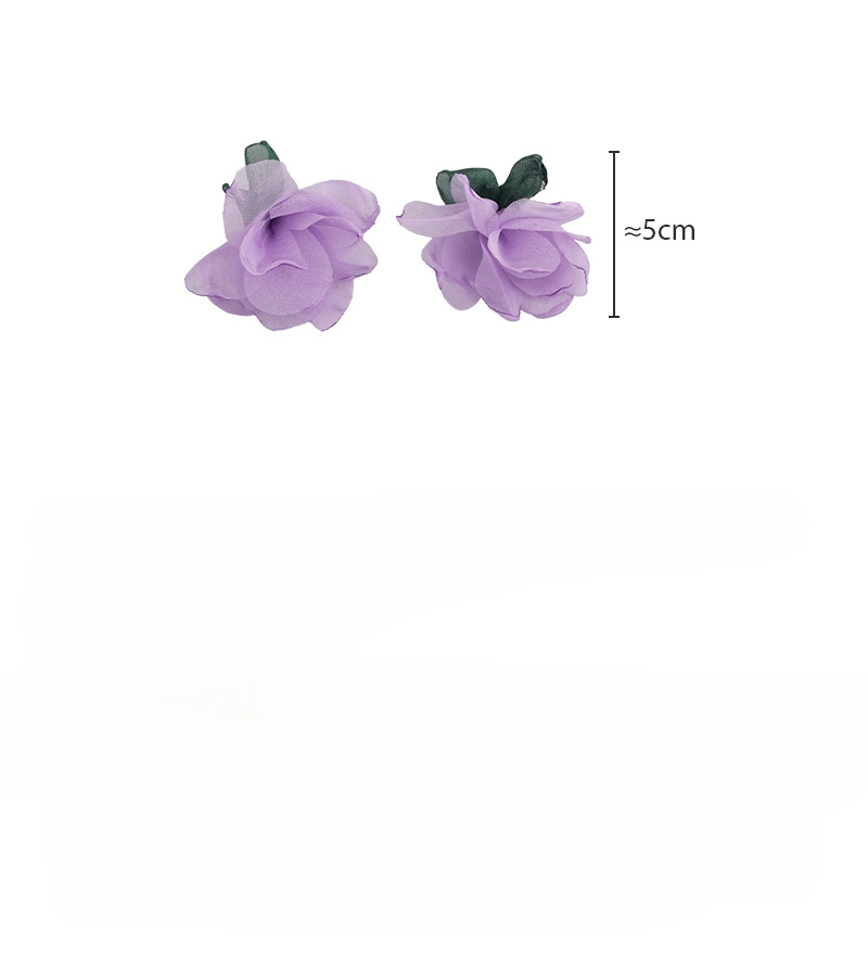 Chiffon Flower Earrings