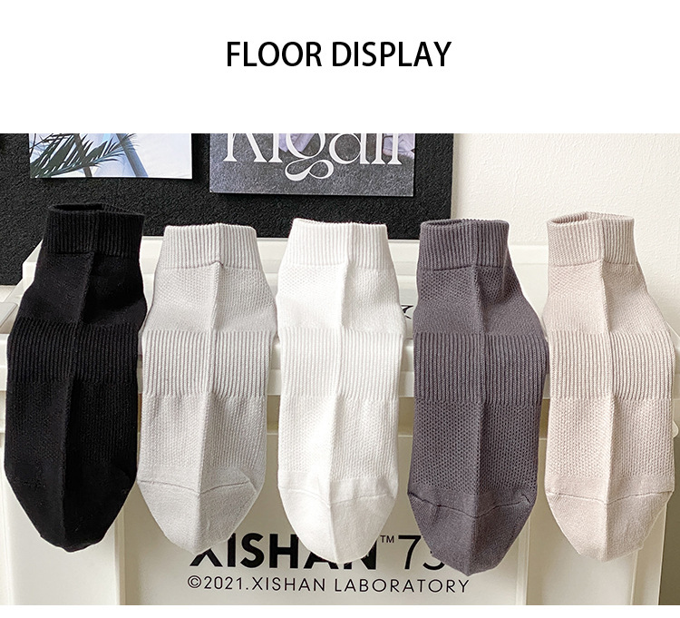 ถุงเท้าผู้ชายฝ้ายเมชระบายอากาศ