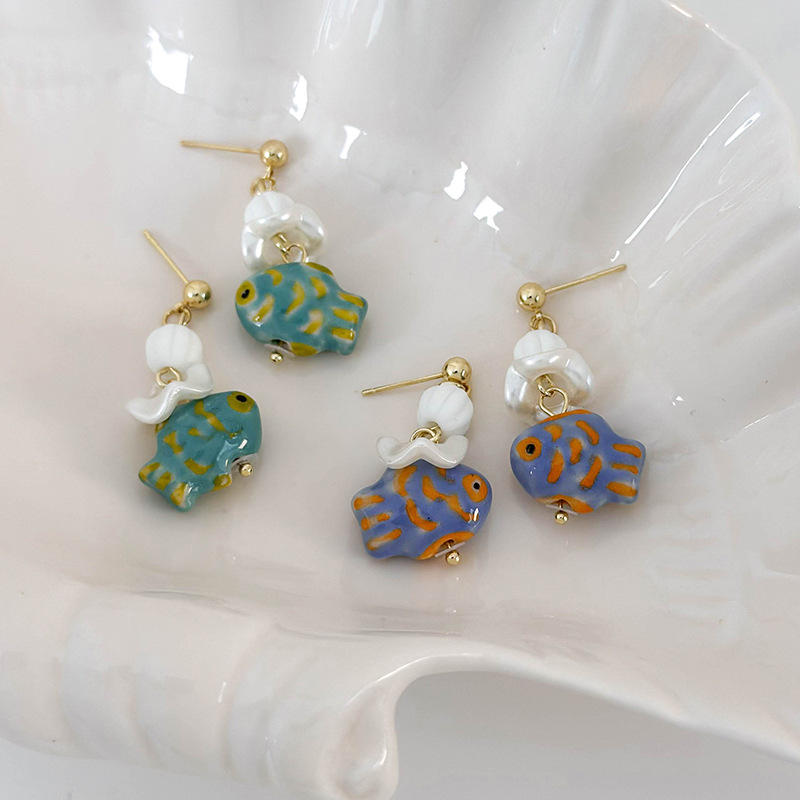 Керамические Серьги Рыбки