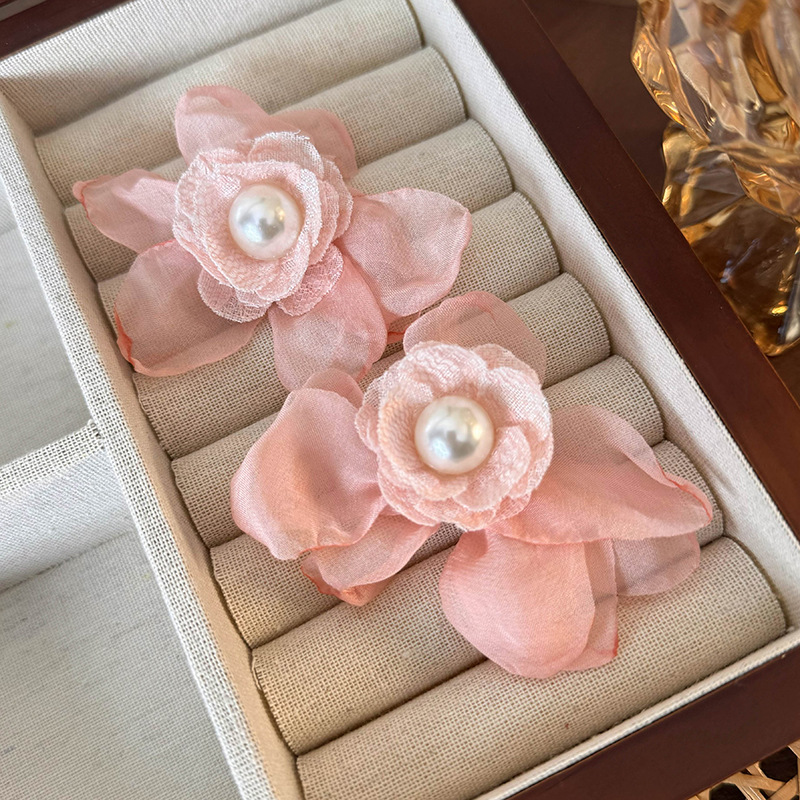 메쉬 플라워 이어링