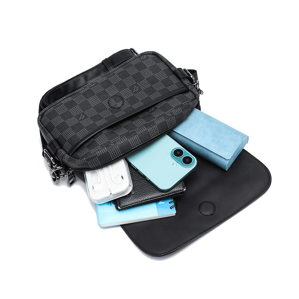 Ruitpatroon PU Schoudertas