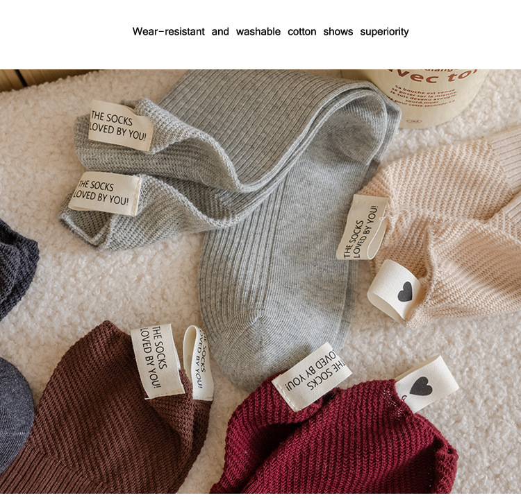 Meias Mid-Calf de Algodão