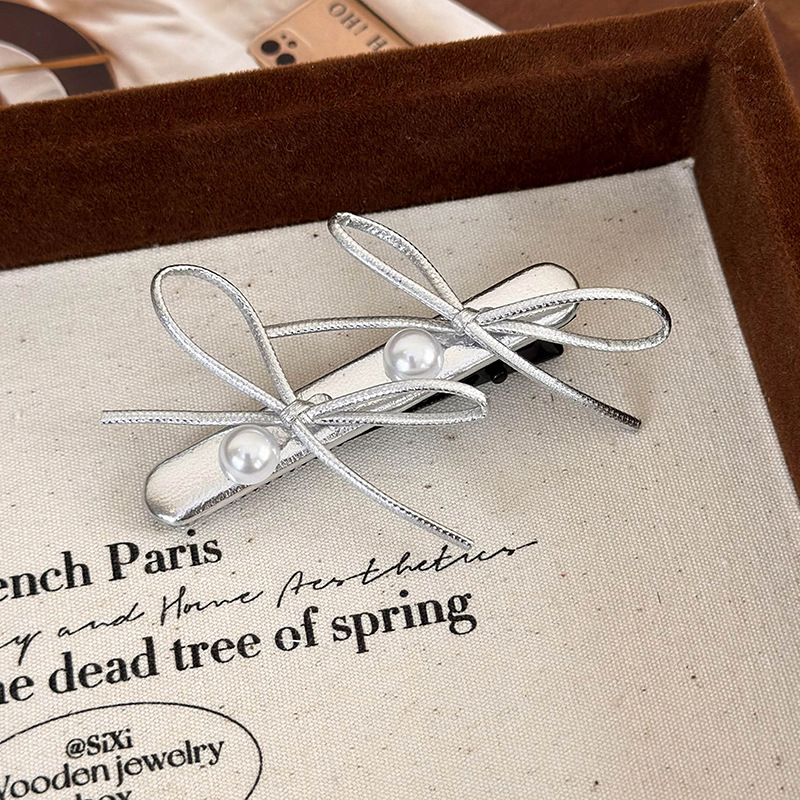 Pince à Cheveux Cœur Perle