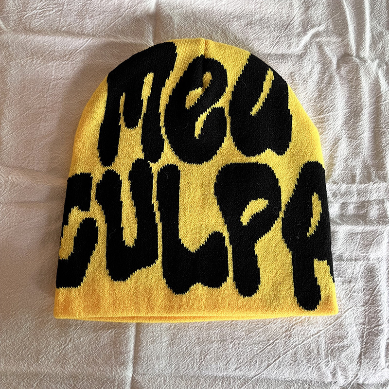 Jacquard Πλεκτό Κασκέτο με Εκτύπωση Αλφαβήτου