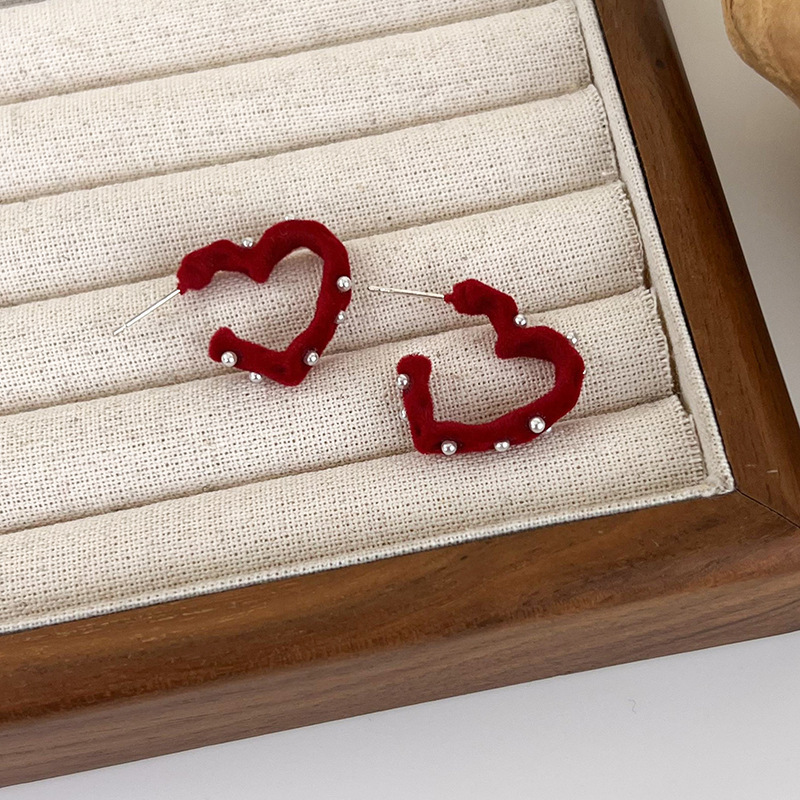 Burgu Flok Çiçekli Küpeler