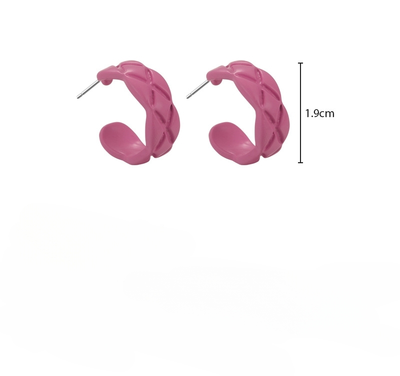 أقراط على شكل C بلون فاكهة التنين