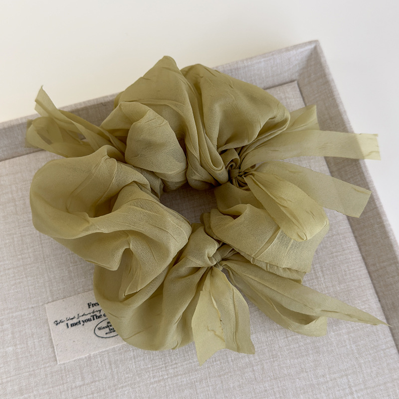 Scrunchies Flojos de Chiffon con Lazo