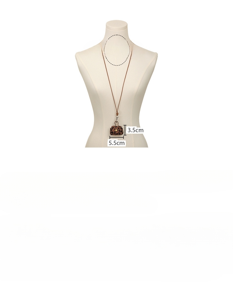 Leopard Print Coin Purse Necklace