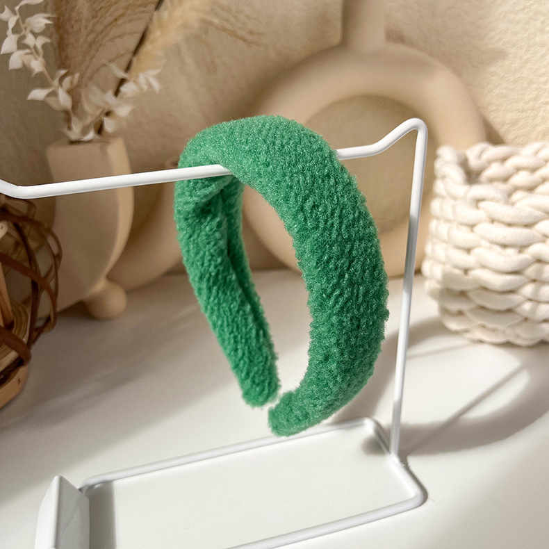 Băng Đô Rộng Dệt Màu Xanh Cổ Điển có Nơ