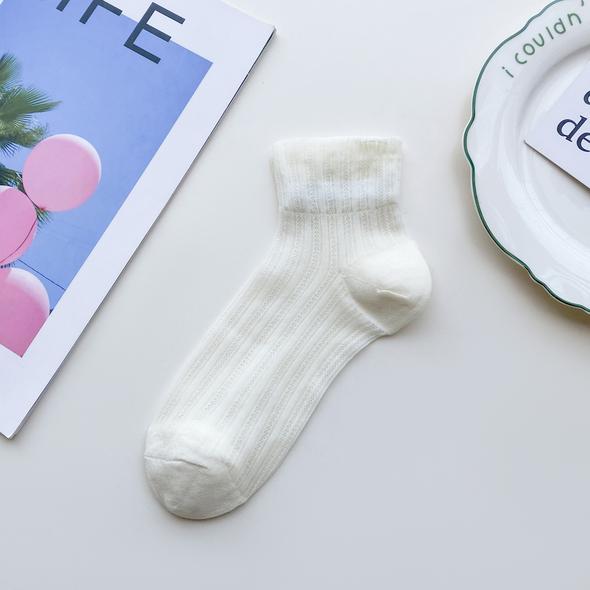 ถุงเท้าไม่โผล่ผ้าฝ้ายผู้หญิง