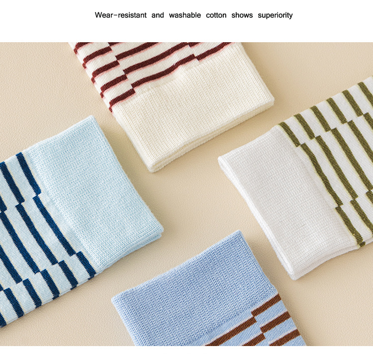 Meias Cano Médio Listradas para Mulher